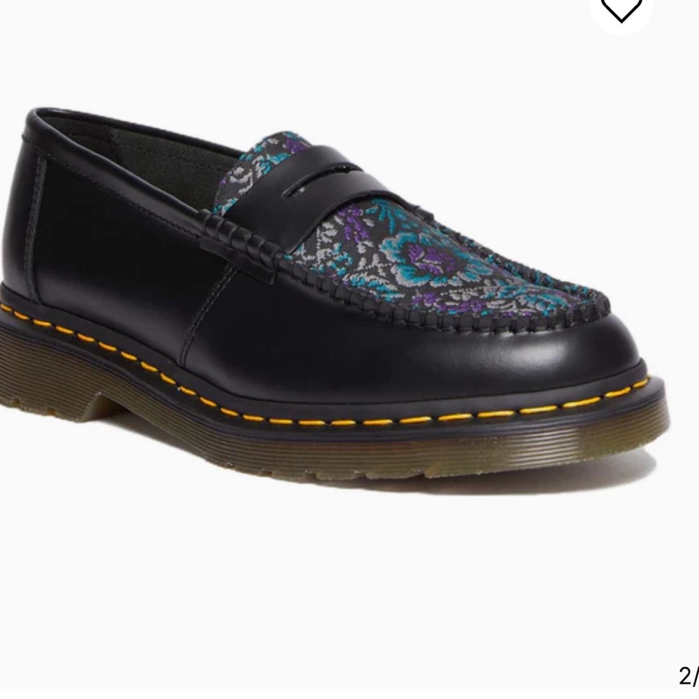 Dr. Martens Penton Floral Jacquard Loafers 'Black' size 5 US